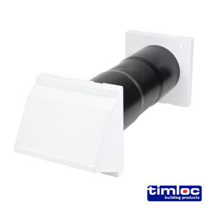 Timco - LOCACV7CWH - Thro-Wall VentSet Cowl&Baff Wh - 127 x 350 - 1 EA in Bag