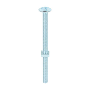 Timco Box of 50 x Roofing Bolt & SQ Nut Zinc - M8 x 120 - 08120RB