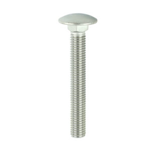 Timco Carriage Bolts - Stainless Steel - M10 x 75 - Bag of 5 - 1075CBSSX