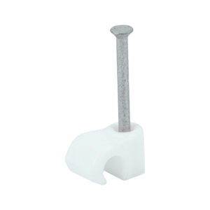 Timco - 225147 - Round Cable Clip White - To fit 3.5mm - 100 pieces in Box