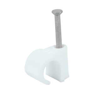 Timco - 225591 - Round Cable Clip White - To fit 11.0mm - 100 pieces in Box