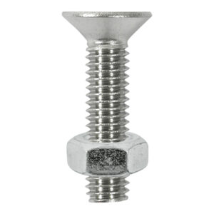 Countersunk Socket Screw & Nut - Stainless Steel