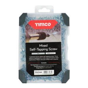 Timco Tray of 475 x Mix Self-Tapping Screws Zinc - TRAY440