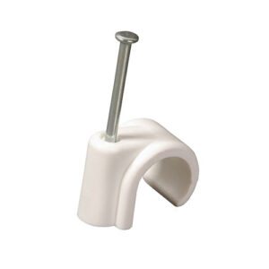 Timco - NCW10 - Nail In Pipe Clip - White - 10mm - 50 pieces in Bag