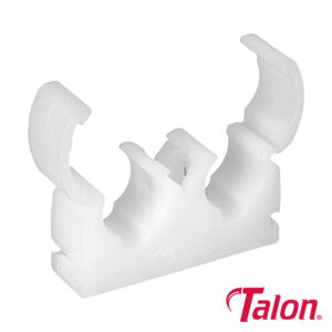 Timco - TALTD15 - Double Hinged Clip - White - 15mm - 50 pieces in Bag