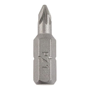 Timco - 1CB25GJ - Pozi Driver Bit - S2 Grey - No.1 x 25 - 100 pieces in Small Jar
