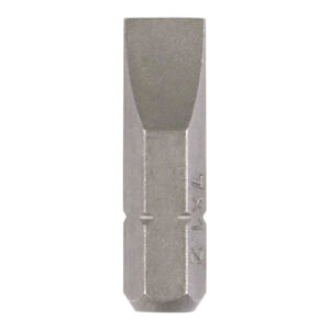 Timco - 7012SL25GB - Slotted Driver Bit - S2 Grey - 7.0 x 1.2 x 25 - 2 pieces in Blister Pack