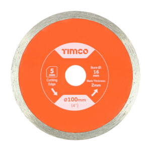 Timco General Purpose Tile & Ceramic Diamond Blade - Continuous - 100 x 16.0 - TE10016