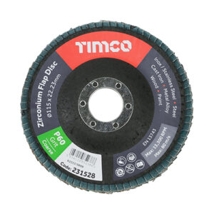 Timco - 231528 - Zirconium Flap Disc P60 - 115 x 22.23 - 1 EA in Pack