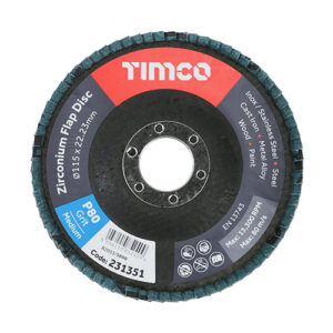 Timco - 231351 - Zirconium Flap Disc P80 - 115 x 22.23 - 1 EA in Pack