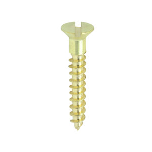 Timco Box of 200 x Brass Timber Screw SLOT CSK - 7 x 1 - 00071CBS