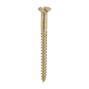 Timco Box of 200 x Brass Timber Screw SLOT CSK - 8 x 2 - 00082CBS