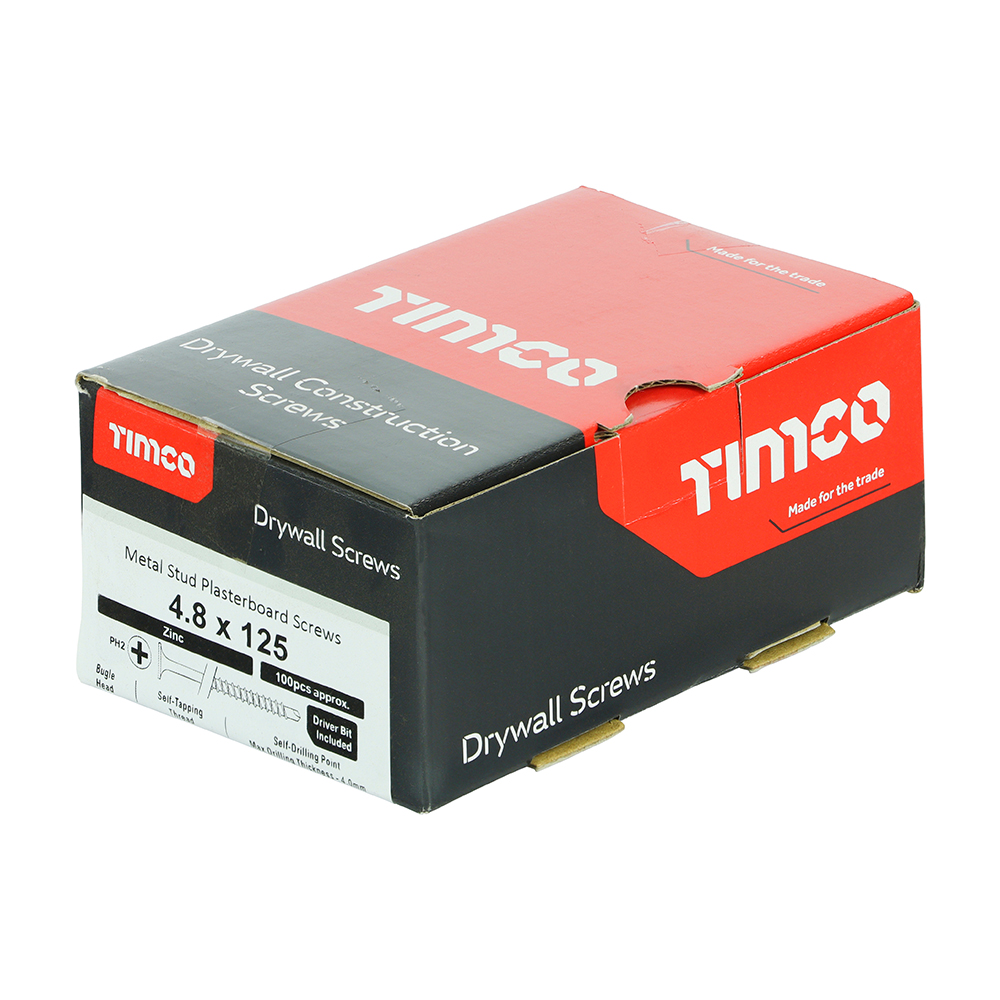 Picture of Drywall Screws - PH - Bugle - Self Drilling - Zinc - 4.8 x 125 - In box