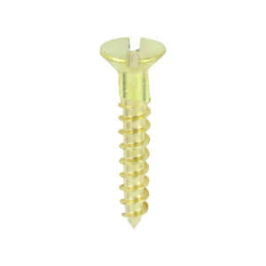 Timco Box of 200 x Brass Timber Screw SLOT CSK - 4 x 5/8 - 00458CBS