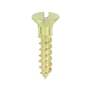 Timco Box of 200 x Brass Timber Screw SLOT CSK - 8 x 3/4 - 00834CBS