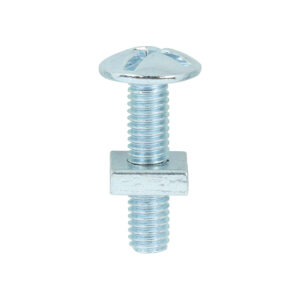 Timco Box of 100 x Roofing Bolt & SQ Nut Zinc - M6 x 25 - 0625RB