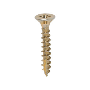Timco Classic Multi-Purpose Screws - Yellow 4.0 x 25 - PZ - Double Countersunk - Box of 200 - 40025CLAF