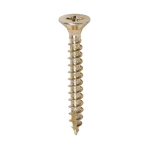 Timco Classic Multi-Purpose Screws - Yellow 4.5 x 35 - PZ - Double Countersunk - Box of 200 - 45035CLAF