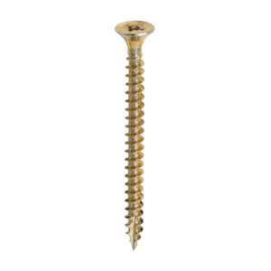 Timco Classic Multi-Purpose Screws - Yellow 4.5 x 55 - PZ - Double Countersunk - Box of 200 - 45055CLAF
