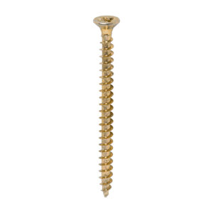 Timco Solo Chipboard & Woodscrews - 4.5 x 60 - PZ - Double Countersunk - Yellow - Box of 200 - 45060SOLOC