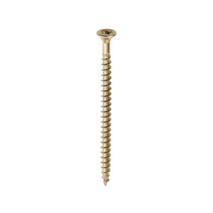 Timco Solo Chipboard & Woodscrews - 5.0 x 80 - PZ - Double Countersunk - Yellow - Box of 200 - 50080SOLOC