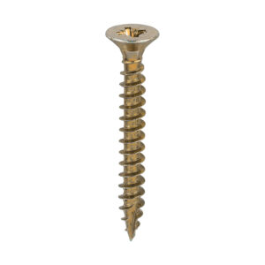 Timco Classic Multi-Purpose Screws - Yellow 6.0 x 50 - PZ - Double Countersunk - Box of 200 - 60050CLAF