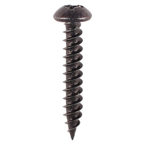 Timco Blackjax Woodscrews - PZ - Round - Black Organic - 6 x 1