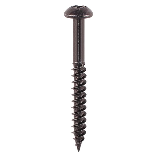 Blackjax Woodscrews - PZ - Round - Black Organic - 8 x 1 1/4