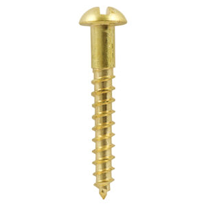 Brass Woodscrew - Roundhead