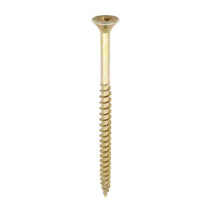 Timco C2 Strong-Fix Multi-Purpose Premium Screws - Yellow 5.0 x 120 - PZ - Double Countersunk - Box of 100 - 50120C2