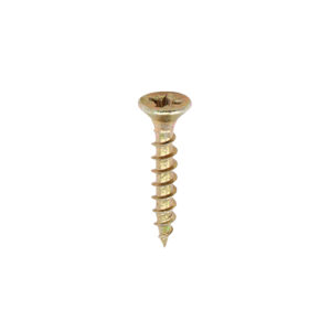 Timco Classic Multi-Purpose Screws - Yellow 3.0 x 12 - PZ - Double Countersunk - Box of 200 - 30012CLAF