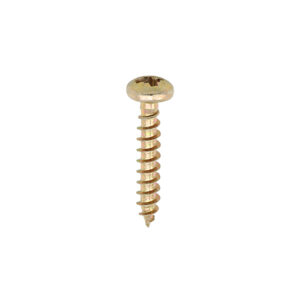 Timco Classic Multi-Purpose Screws 3.5 x 12 - PZ - Pan Head - Yellow - Box of 200 - 35012CLAP