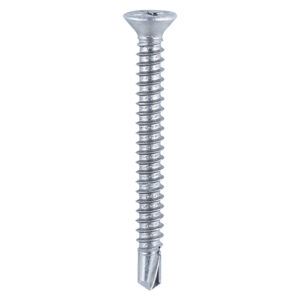 Timco Box of 1000 x S/Drill PVC Screw CSK - BZP - 3.9 x 25 - 123Z
