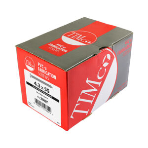 Timco Box of 1000 x PVC Window Screw RIB CSK -ZYP - 4.3 x 16 - 201Y