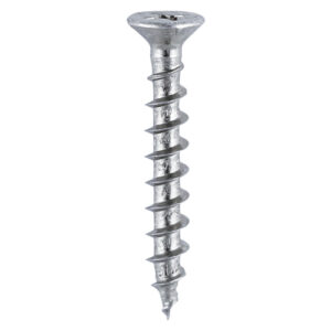 Timco Box of 1000 x PVC Window Screw RIB CSK -BZP - 4.3 x 16 - 201Z
