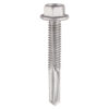 Timco Metal Construction Heavy Section Screws - Hex - Self-Drilling - Exterior - Silver Organic - 5.5 x 38 - Box of 100 - H38B