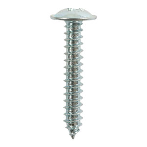 Timco Pack of 12 x S/Tapping Screw PZ2 FLG - BZP - 8 x 1 - 00081CFAZP