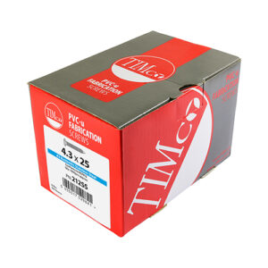 Timco Box of 1000 x PVC Friction Stay Screw - S/S - 4.3 x 25 - 212SS