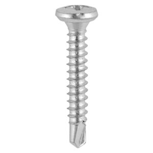 Timco Window Fabrication Screws - Friction Stay - Pan - PH - Self-Tapping Thread - Self-Drilling Point - Martensitic Stainless Steel & Silver Organic 3.9 x 16 - Box of 1000 - 135SS