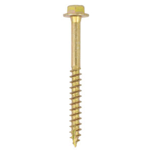 Timco Solo Coach Screws - Hex Flange - Yellow - 6.0 x 80 - TIMpac of 10 - 680SCSYP
