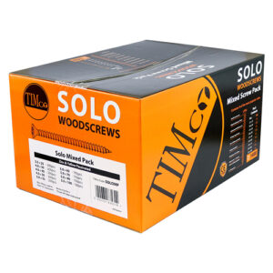 Timco Solo Chipboard & Woodscrews - Mixed Pack - PZ - Double Countersunk - Yellow - Box of 1400
