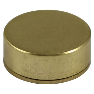 Timco Threaded Screw Caps 14mm - Solid Brass - Satin - TIMpac of 4 - TSC14SBP