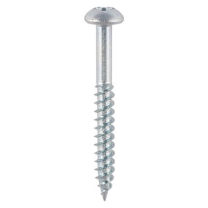 Timco Box of 200 x Twin Woodscrew PZ2 RND Zinc - 8 x 1 1/4 - 08114CRWZ