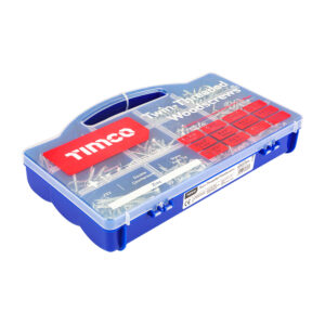 Timco Tray of 1140 x Twin Woodscrew Mixed Tray Zinc - WOODTRAY