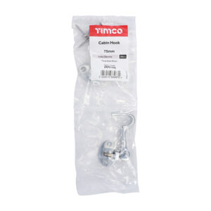 Timco Cabin Hook - Satin Chrome - 75mm - 200123