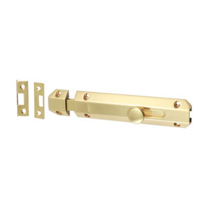 Timco Architectural Flat Section Bolt - Polished Brass - 150 x 35mm - 200369
