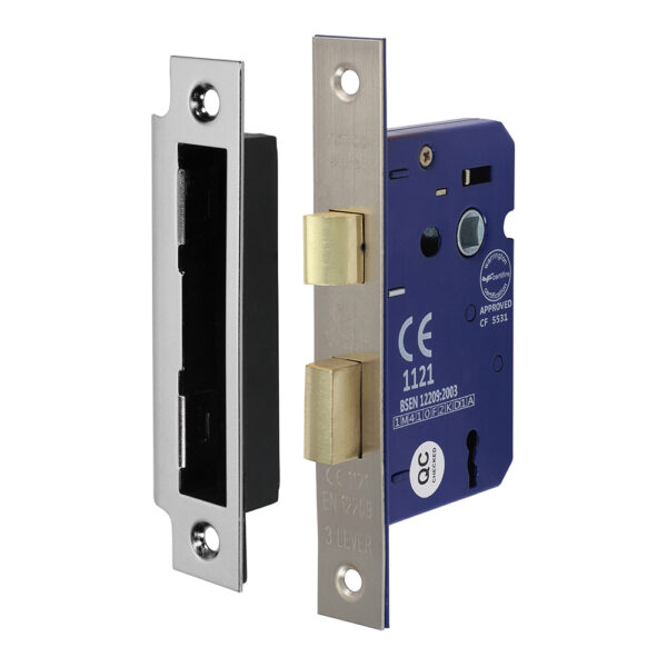 Timco - 675321 - 3 Lever Sashlock Sat. Nickel - 65 case / 45 backset ...