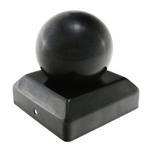 Timco Ball Fence Post Cap - Epoxy Black - 100mm - 1 Piece - BPC100B