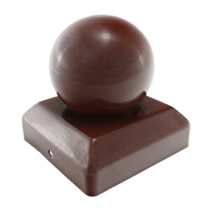 Timco Ball Fence Post Cap - Oxide Red - 100mm - 1 Piece - BPC100