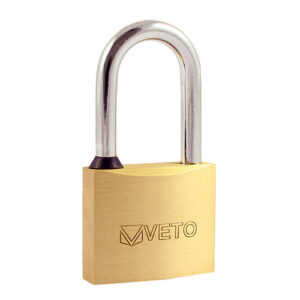 Timco 50mm Long Shackle Brass Padlock - Pack of 1 - P50L